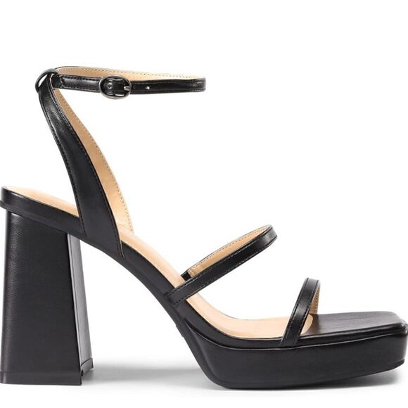 Dream Pairs Chunky Heeled Ankle Strap Sandal- Square Open Toe Y2K style Block - Picture 9 of 12